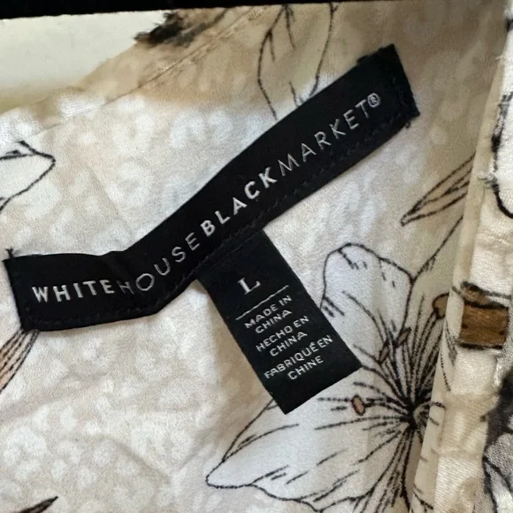 White House Black Market Floral Velvet Dolman Sleeve Blouse in Women’s Large - Picture 6 of 7
